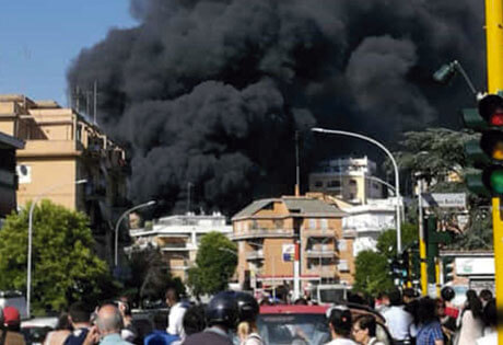 Italia; Roma, incendio