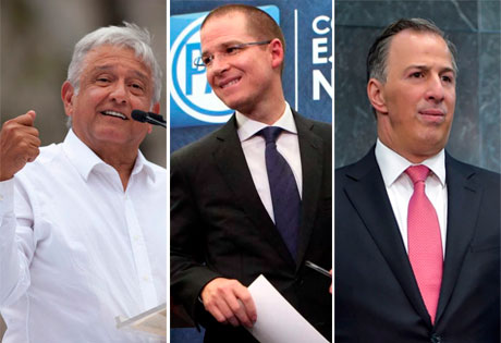 AMLO, Anaya y Meade