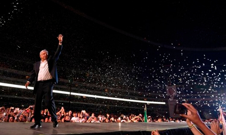 Festejo y resultados de AMLO