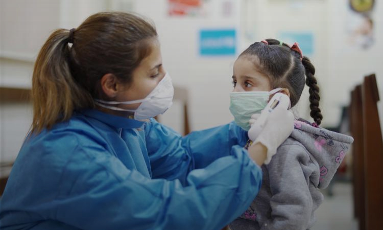 Niño en un hospital