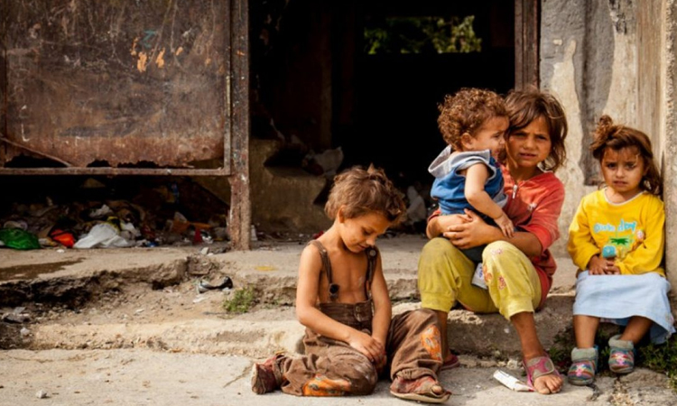 Niños europeos pobres