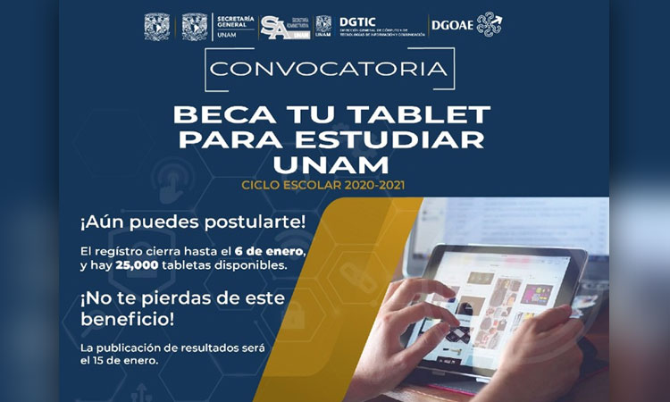 UNAM entrega tabletas