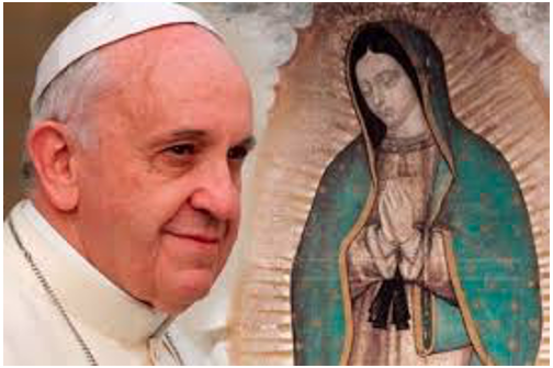 Papa y Virgen de Guadalupe